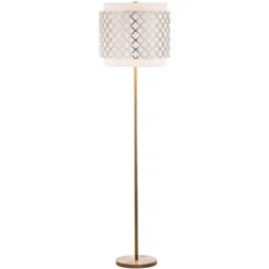 Safavieh Priscilla 61.5-Inch Gold Leaf Iron Floor Lamp