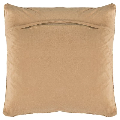 Safavieh Latta Metallic Cowhide Pillow - 20" x 20" Beige/Gold 4 Safavieh Latta Metallic Cowhide Pillow - 20" x 20" Beige/Gold - Image 2