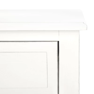 Safavieh Primrose 2-Drawer Console Table in Distressed White 3 Safavieh Primrose 2-Drawer Console Table in Distressed White