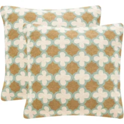 Safavieh Carna Pillow (Set of 2) - Mist Green - 20" x 20"
