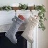 Safavieh Nutmeg Cable Knit Christmas Stockings - Set of 2 -Safavieh Furniture GUEST ea045b6d 9741 4781 9a12 fdd253ba83a1