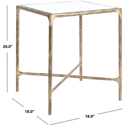 Safavieh Jessa Forged Metal Square End Table - Brass Finish 7 Safavieh Jessa Forged Metal Square End Table - Brass Finish - Image 5