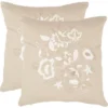 Safavieh April Floral Textured Throw Pillows - Beige (Set of 2) -Safavieh Furniture GUEST eba5cd5a 423a 4469 9646 6c1190308c8c