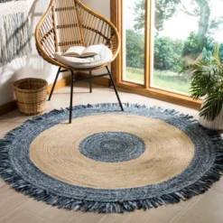 Safavieh Jeanne Solid Woven Jute and Cotton Area Rug -Safavieh Furniture GUEST ebd40781 150f 4b68 a526 4165626d6e7c