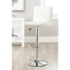 Safavieh Arissa White Swivel Bar Stool with Chrome Base -Safavieh Furniture GUEST ebe4aaf7 ebda 4656 9cb9 d7ca1f194974