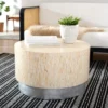 Safavieh Scarlett Round Coffee Table - Natural Coastal Design -Safavieh Furniture GUEST ec1843a3 8962 4caf 8b09 5689ab44bfe3