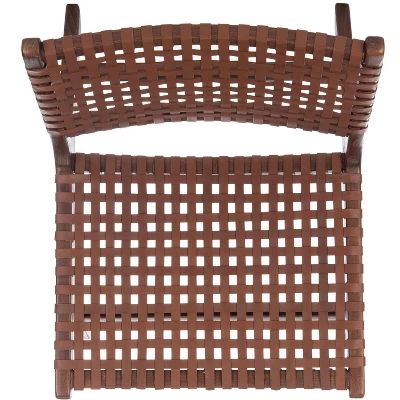Safavieh Luna Leather Woven Accent Chair 8 Safavieh Luna Leather Woven Accent Chair - Image 6