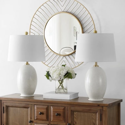 Safavieh Vemeli Table Lamp (Set of 2) - Elegant Cream Gourd Design 3 Safavieh Vemeli Table Lamp (Set of 2) - Elegant Cream Gourd Design