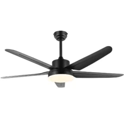 Melesa Led Light 52" Ceiling Fan - CLF1027 - Black - Safavieh -Safavieh Furniture GUEST ed520058 5f3f 45c6 8630 2b0a4d62ee6a