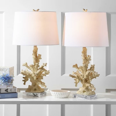 Safavieh Faux Coral Branch Table Lamps - 28.5 Inch Creme (Set of 2) 4 Safavieh Faux Coral Branch Table Lamps - 28.5 Inch Creme (Set of 2) - Image 2
