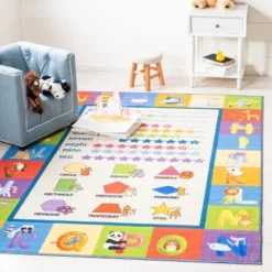 Safavieh Kids Playhouse KPH225 Interactive Power Loomed Area Rug
