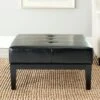 Safavieh Fulton Small Square Cocktail Storage Ottoman in Black -Safavieh Furniture GUEST ee4013f7 08dc 411a 8f9e 08b8e467c4e0