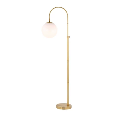 Safavieh Hamil 55-62" Extendable Brass Gold Floor Lamp - FLL4103 3 Safavieh Hamil 55-62" Extendable Brass Gold Floor Lamp - FLL4103