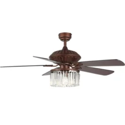 Safavieh Laurila 52-Inch 3-Light Ceiling Fan in Rust Finish
