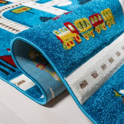 Safavieh Carousel Kids CRK197 Whimsical Power Loomed Kids Area Rug 6 Safavieh Carousel Kids CRK197 Whimsical Power Loomed Kids Area Rug - Image 4