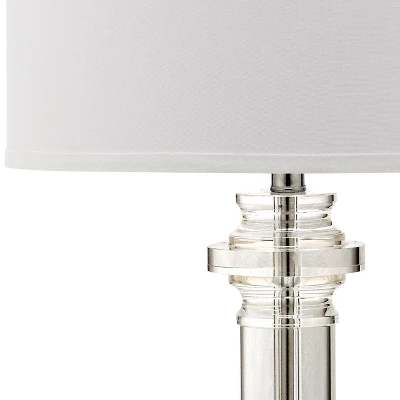 Safavieh Nina 30-inch Crystal Column Table Lamp - Clear Crystal with Cotton Shade 6 Safavieh Nina 30-inch Crystal Column Table Lamp - Clear Crystal with Cotton Shade - Image 4
