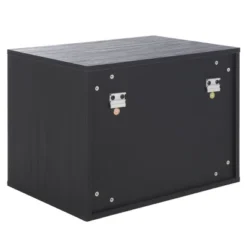 Safavieh Lylia 2-Drawer Floating Nightstand - Walnut & Black (NST9615) -Safavieh Furniture GUEST f05496a3 be16 4ce2 85fd 308388f5d8c5