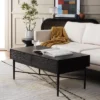 Safavieh Pierre 2-Drawer Coffee Table with Gold Metallic Legs -Safavieh Furniture GUEST f22cb04c 2ffe 43a6 866d 00f445d3a511