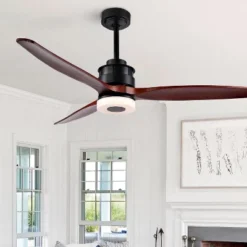 Safavieh Jemper 52-Inch LED Light Ceiling Fan in Black and Coffee -Safavieh Furniture GUEST f3ad1544 74c0 4570 9833 d0aeda44959b