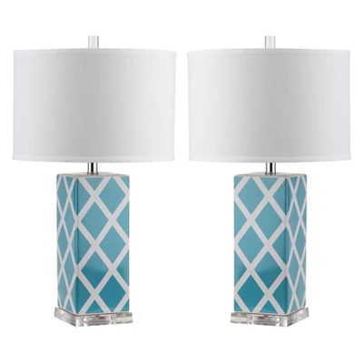 Safavieh Pachio Modern Ceramic Table Lamp Set of 2 6 Safavieh Pachio Modern Ceramic Table Lamp Set of 2 - Image 4