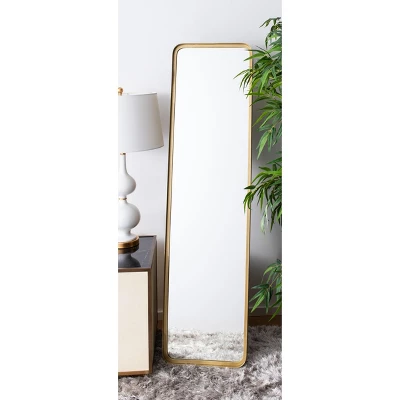 Safavieh Lerna Brushed Brass Full Length Mirror 3 Safavieh Lerna Brushed Brass Full Length Mirror