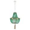Safavieh Kristi 3-Light Emerald Beaded Pendant with Woven Tassel -Safavieh Furniture GUEST f6a79d9f 86fd 47da ada6 3e441e4e2a05