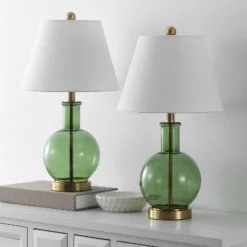Safavieh Camelie 22-inch Green Glass & Brass Table Lamps (Set of 2) 8 Safavieh Camelie 22-inch Green Glass & Brass Table Lamps (Set of 2) -Safavieh Furniture GUEST f7c2462d bf89 4cc0 a5d7 c706ab71157e