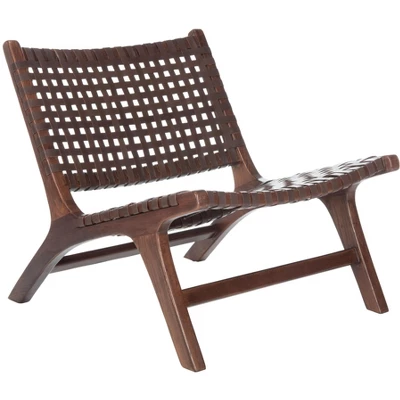 Safavieh Luna Leather Woven Accent Chair 12 Safavieh Luna Leather Woven Accent Chair - Image 10