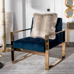 Safavieh Wavy Luxe 20" x 20" Grey Faux Fur Throw Pillow