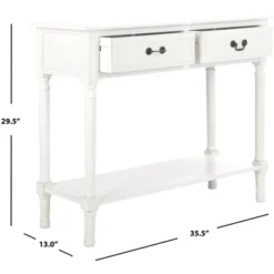 Safavieh Primrose 2-Drawer Console Table in Distressed White 15 Safavieh Primrose 2-Drawer Console Table in Distressed White -Safavieh Furniture GUEST f90e7fef 240f 445e b3dd c44c1282f890