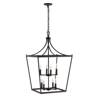 Safavieh Vallor 8-Light Two-Tiered Metal Pendant 6 Safavieh Vallor 8-Light Two-Tiered Metal Pendant - Image 4