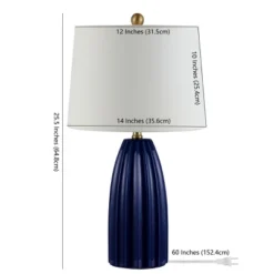 Safavieh Kayden Ceramic Table Lamp - Navy Blue 5 Safavieh Kayden Ceramic Table Lamp - Navy Blue -Safavieh Furniture GUEST fb816880 b890 4ff4 9c82 d51e7178bff6