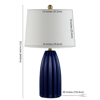 Safavieh Kayden Ceramic Table Lamp - Navy Blue 4 Safavieh Kayden Ceramic Table Lamp - Navy Blue - Image 2