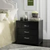 Safavieh Raina 3-Drawer Greek Key Nightstand in White -Safavieh Furniture GUEST fc680156 03e1 4d83 963a d18bffcf7c8b