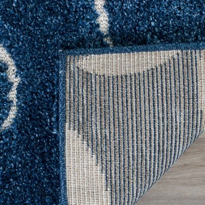 Safavieh Elaina Collection Swirl Loomed Accent Rug - 2'3" x 4' Dark Blue/Cream 4 Safavieh Elaina Collection Swirl Loomed Accent Rug - 2'3" x 4' Dark Blue/Cream - Image 2