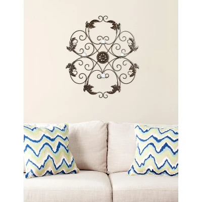 Safavieh Rustic Iron 4-Pillar Wall Decor & Candle Holder 3 Safavieh Rustic Iron 4-Pillar Wall Decor & Candle Holder