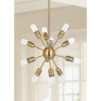 Safavieh Raging 37-Inch 12-Light Solace Pendant in Gold 3 Safavieh Raging 37-Inch 12-Light Solace Pendant in Gold